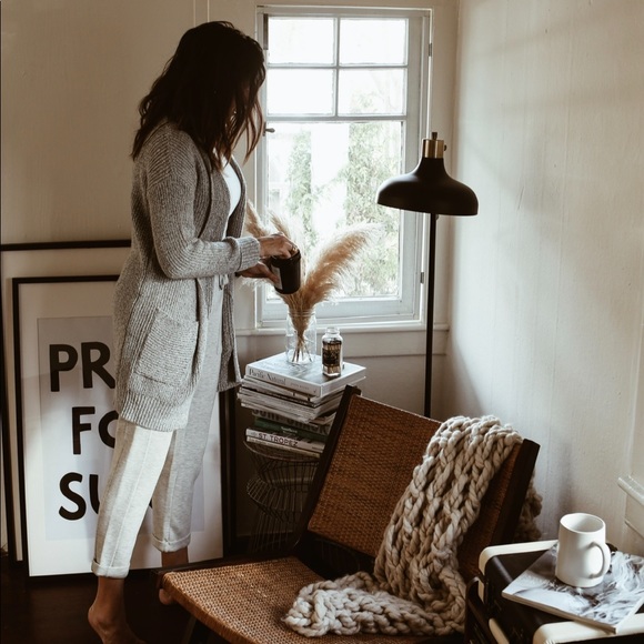 B New York Gray Cardigan Sweater, size small - Picture 2 of 7